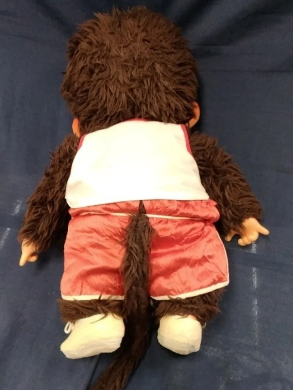 Jogging Plush Monkey Doll in Brown with Pink Outfit